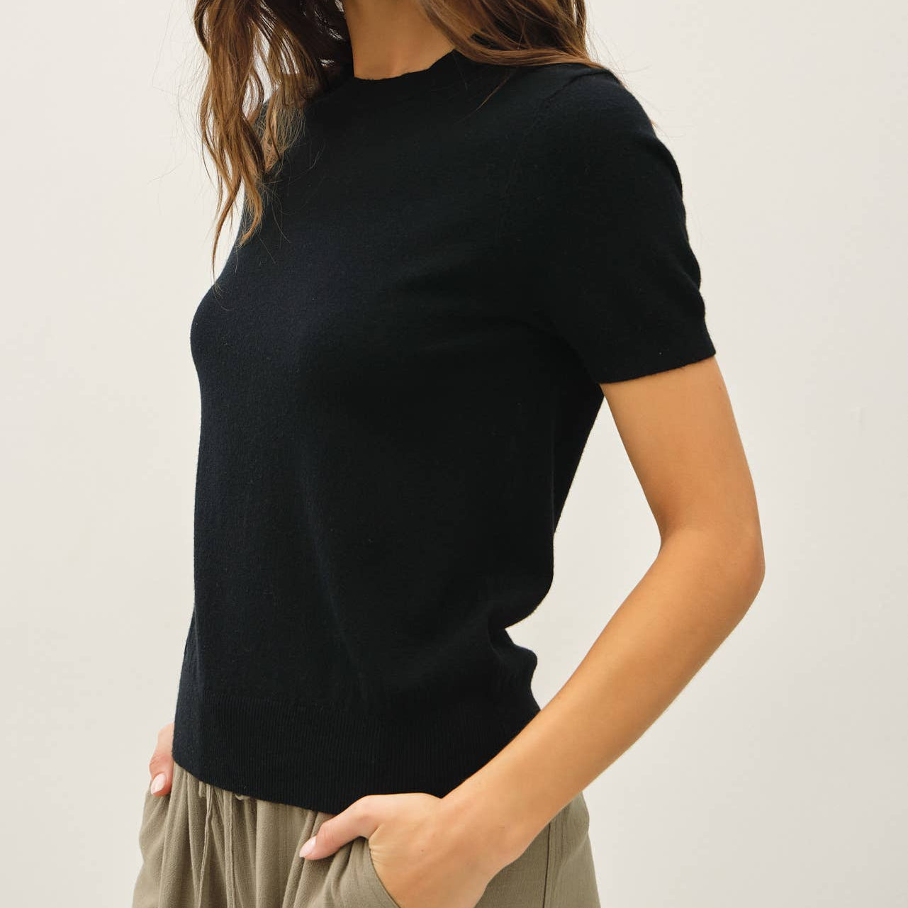 Short Sleeve Sweater Top