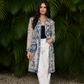 Lace Panel Denim Duster Jacket