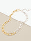 Two-Tone Cable Link Collar Necklace