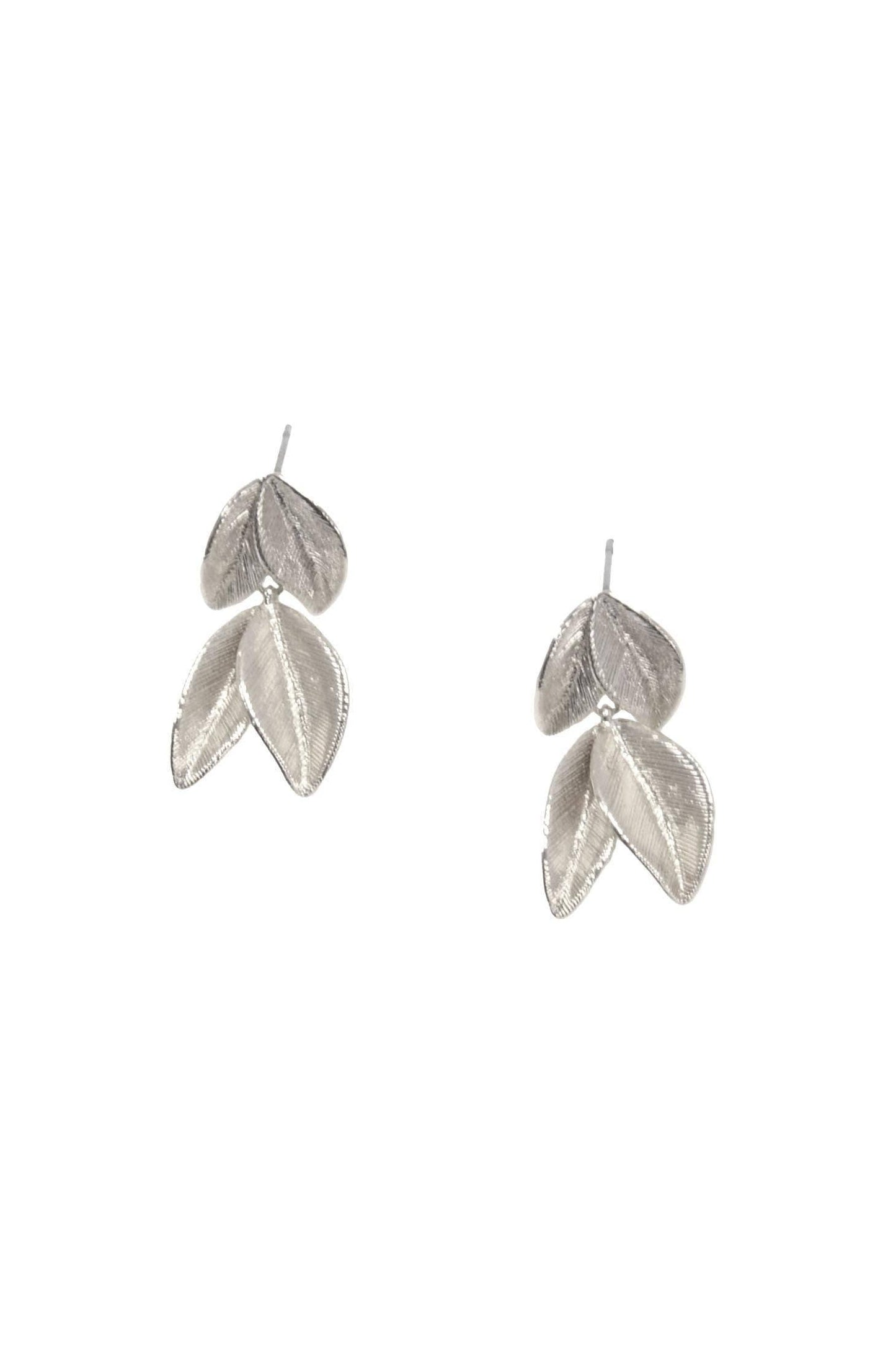 Leaves Dangle Post Earrings