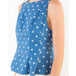 Polka Dot Boat Neck Panel Top