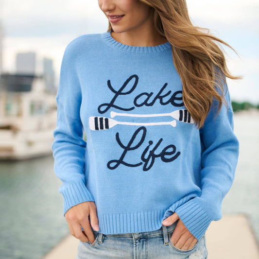 "LAKE LIFE" Relaxed Fit Sweater