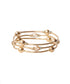 8mm Crystal Golden Shadow in Gold Blessing Bracelet