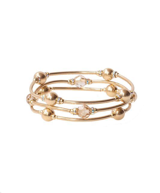 8mm Gold Finish Blessing Bracelet