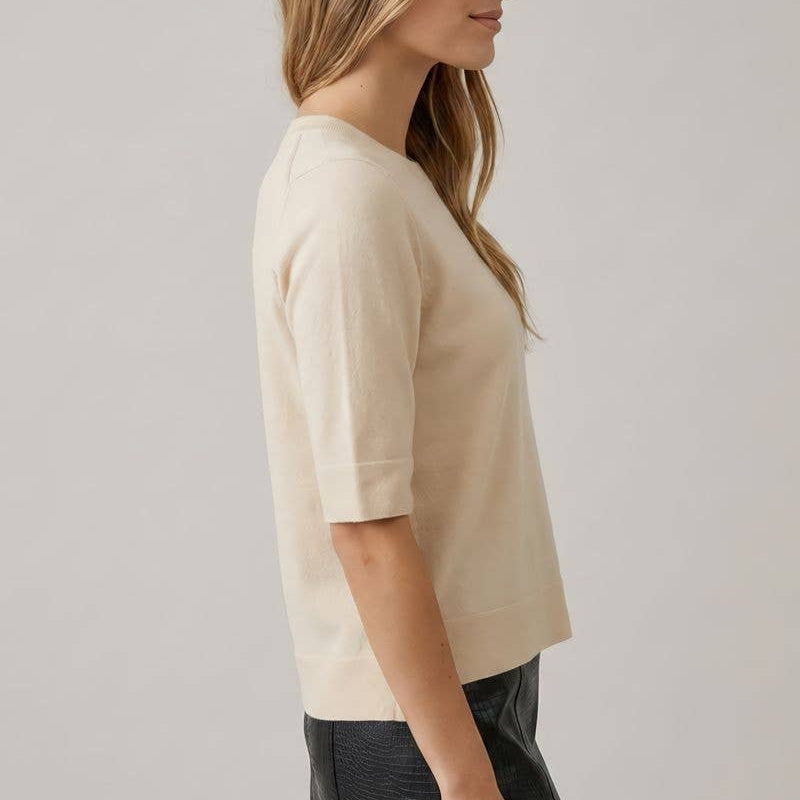 Short Sleeve Side Notch Top