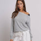 Asymmetrical Striped One-Shoulder Top