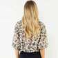 Animal Print Puff Sleeve Top