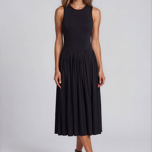 Adore Sleeveless Gathered Midi Dress