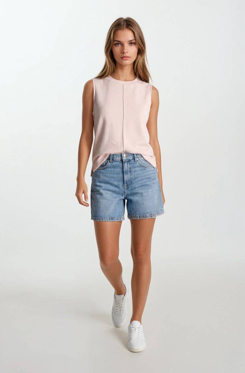 Brushed Modal Sleeveless Swing Top - Sage