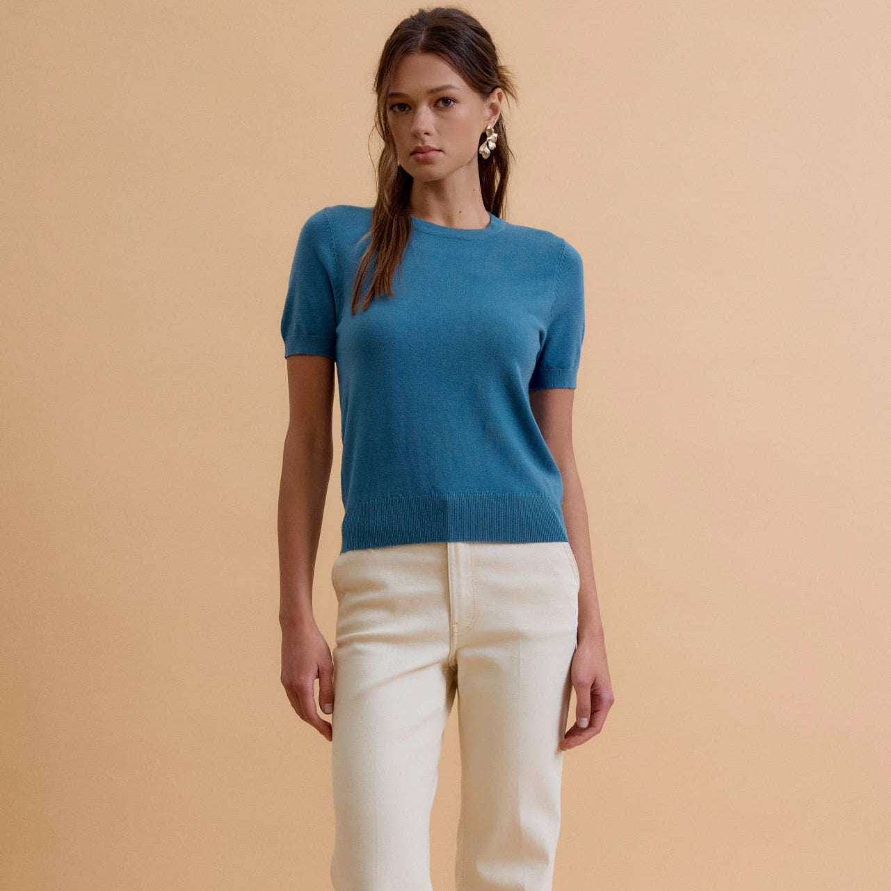 Short Sleeve Sweater Top