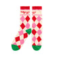 "MERRY" Argyle Socks