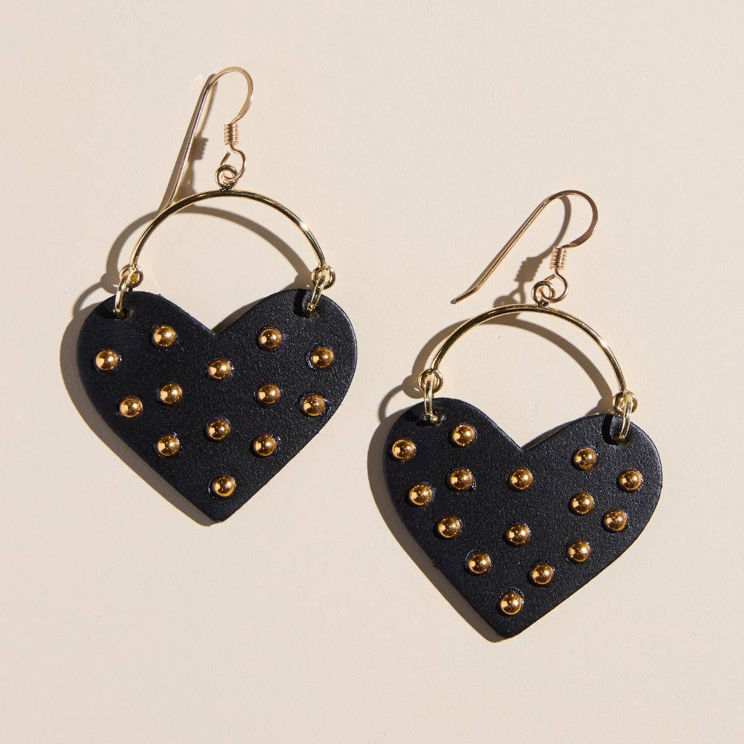 Black Studded Harlow
