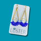 Brass + Stone Bold Lightweight Statement Unique Earrings