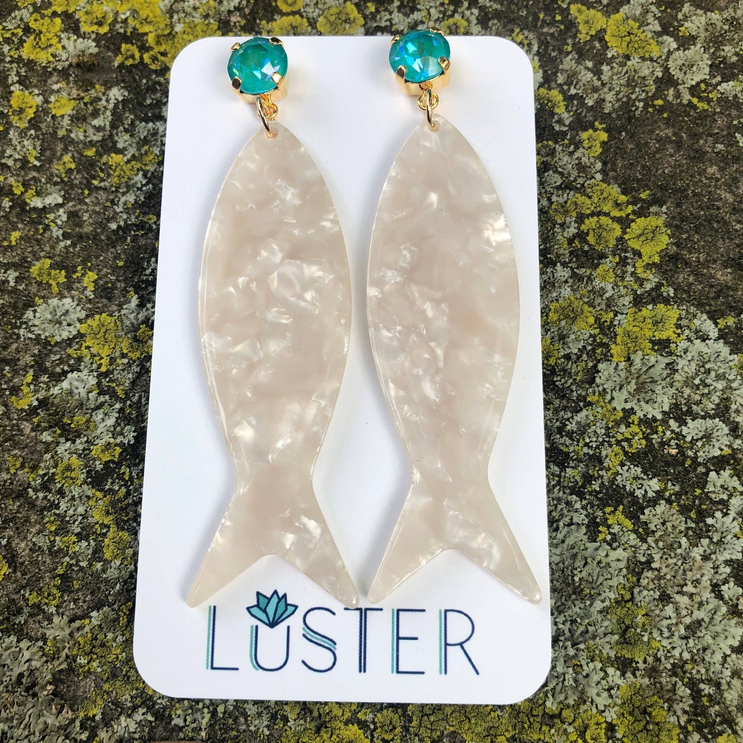 Happy Fish Acrylic Unique Statement Earrings