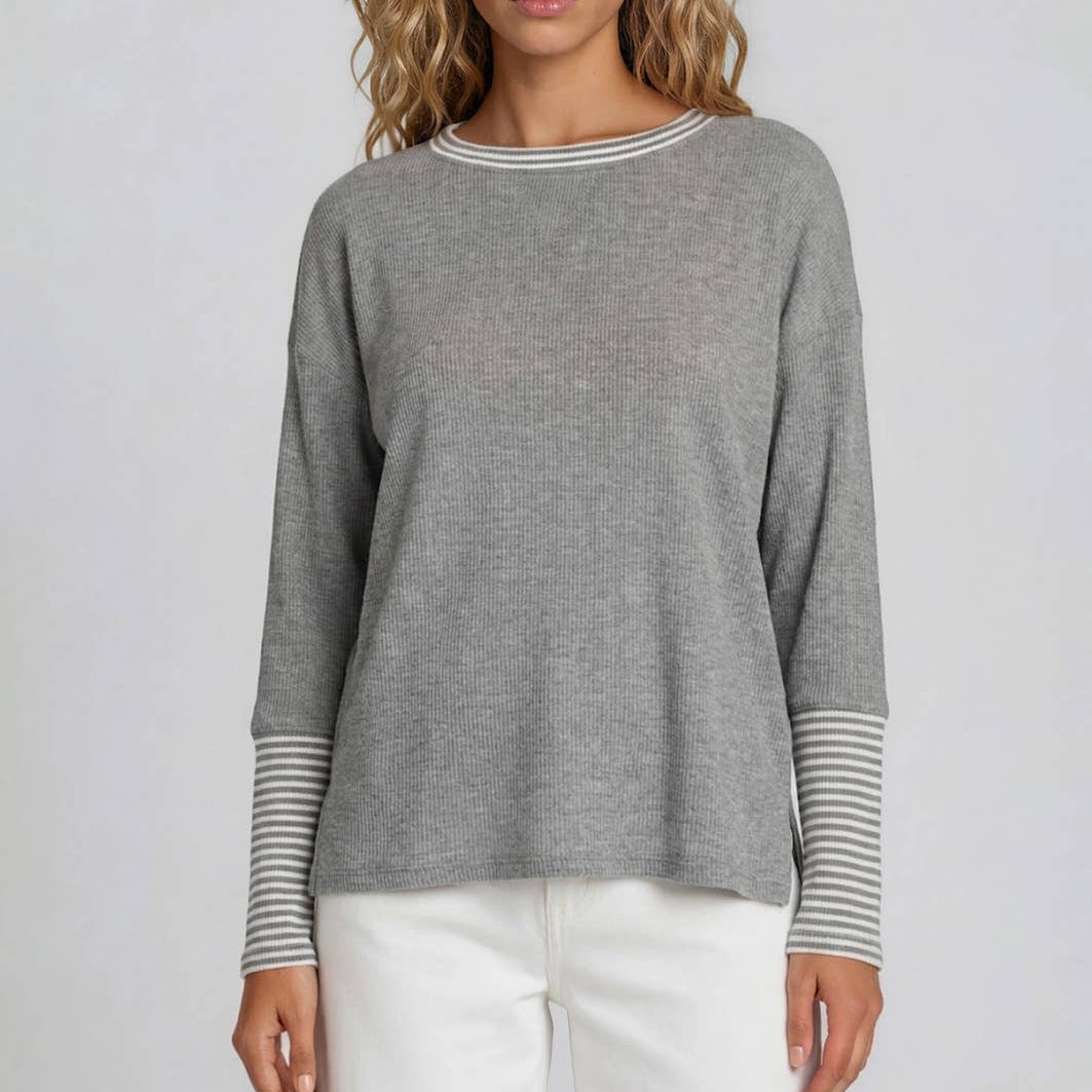 Contrast Stripe Sweater