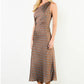 One Shoulder Polka Dot Dress With Cinched Side