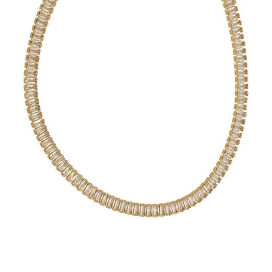 16+ Emerald Cut Tennis Necklace