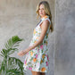 Sleeveless Tiered Floral Print Dress