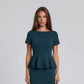 Boat Neck Peplum Top