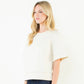 Ivory Short Sleeve Crew Neck Top
