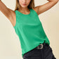 Sleeveless Scoop Neck Bias Woven Top