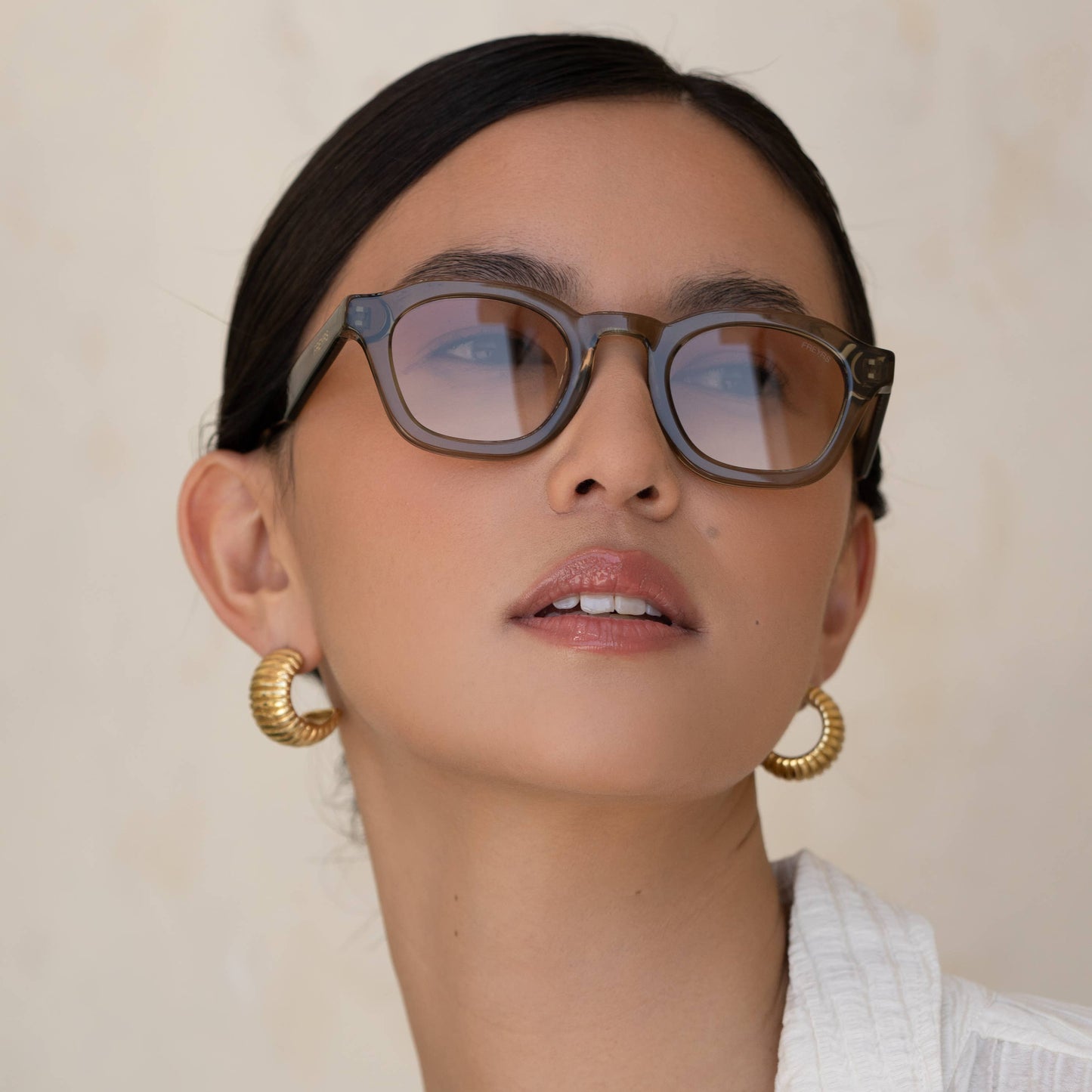 Blake Acetate Unisex Round Sunglasses : Brown Olive