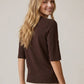Short Sleeve Side Notch Top