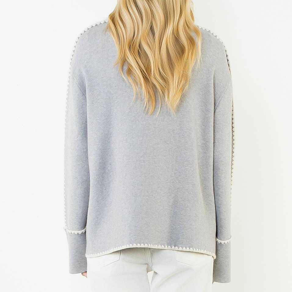 Embroidered Cardigan With Pockets