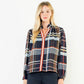 Plaid Long Sleeve Button Top