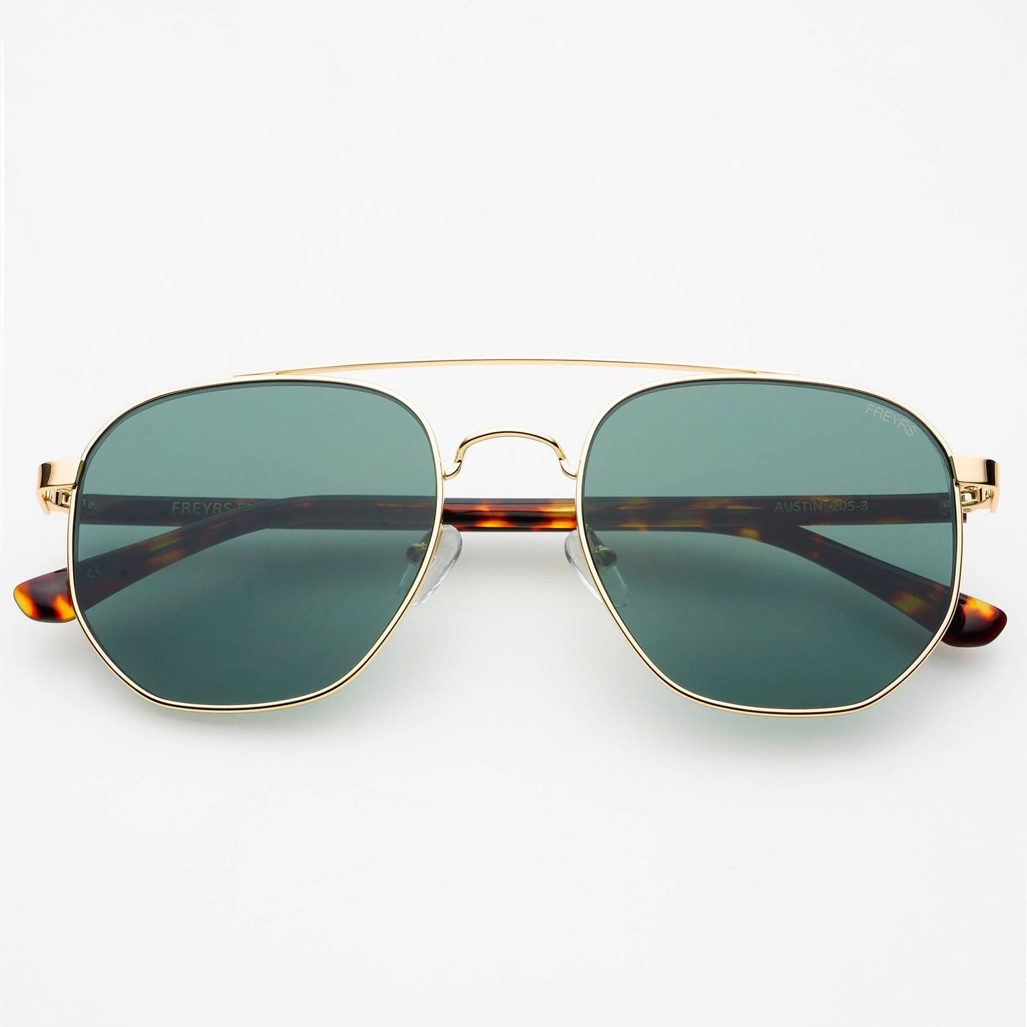 Austin Unisex Sunglasses : Gold / Green