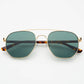 Austin Unisex Sunglasses : Gold / Green