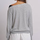 Asymmetrical Striped One-Shoulder Top