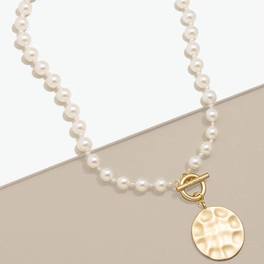 Pearl & Charm Collar Necklace