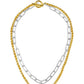 Layered Paperclip and Rolo Chain Short Necklace