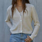 V-Neck Long Sleeve Cardigan