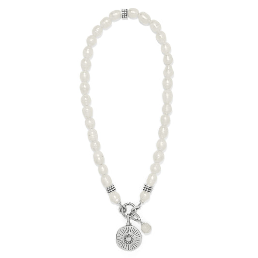 Token Charm Pearl Necklace