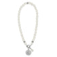 Token Charm Pearl Necklace