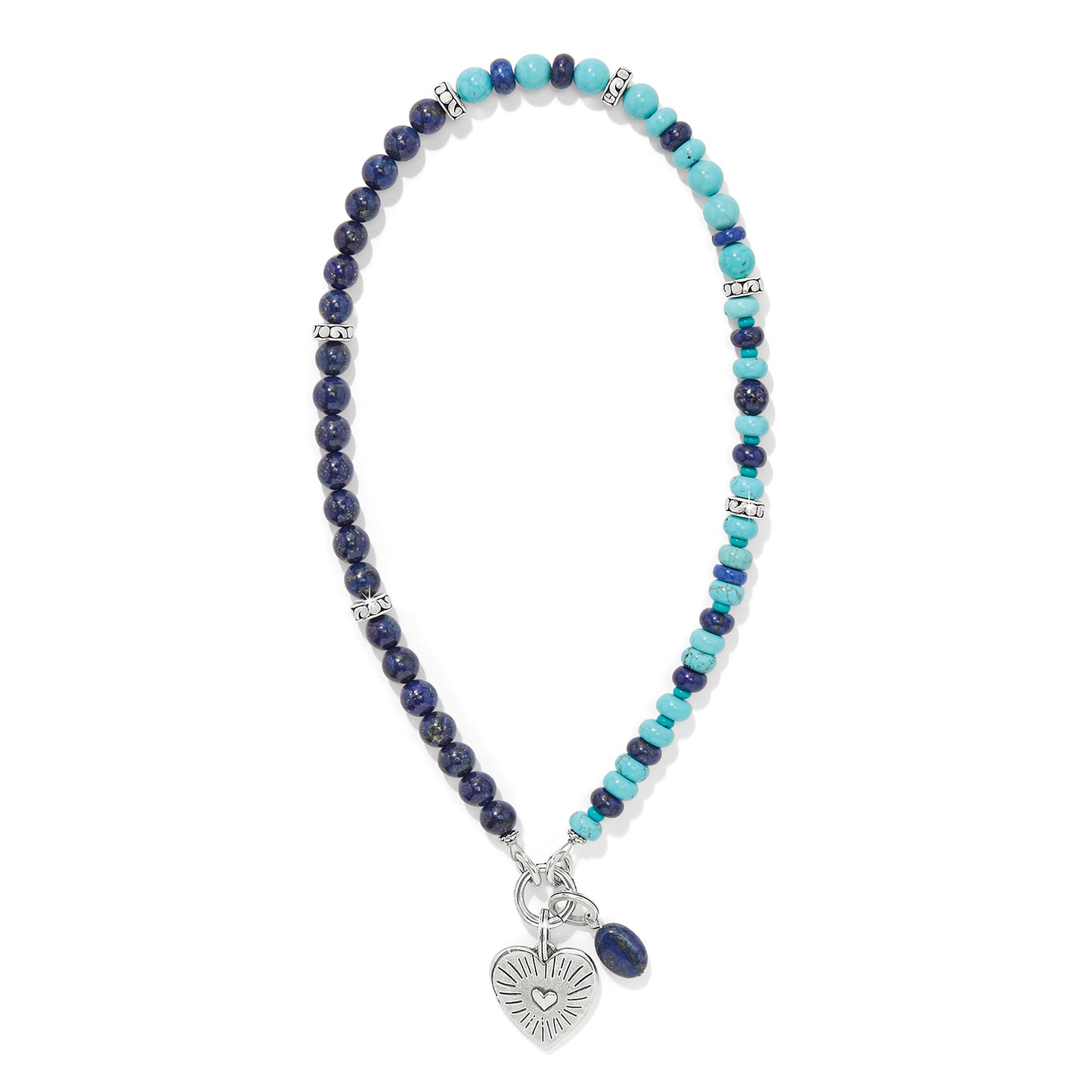 Token Charm Lapis Turquoise Necklace