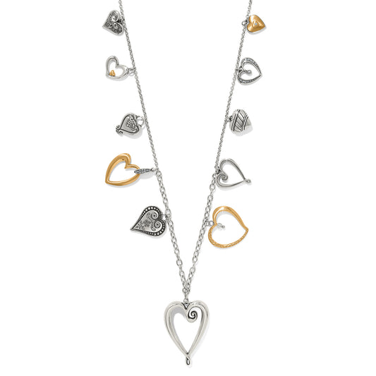 One Heart Large Long Necklace