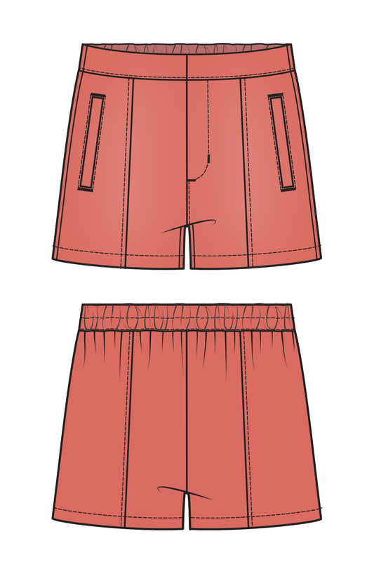 Liverpool Trouser Short with Elastic Back Waistband 3.5 Inch Inseam
